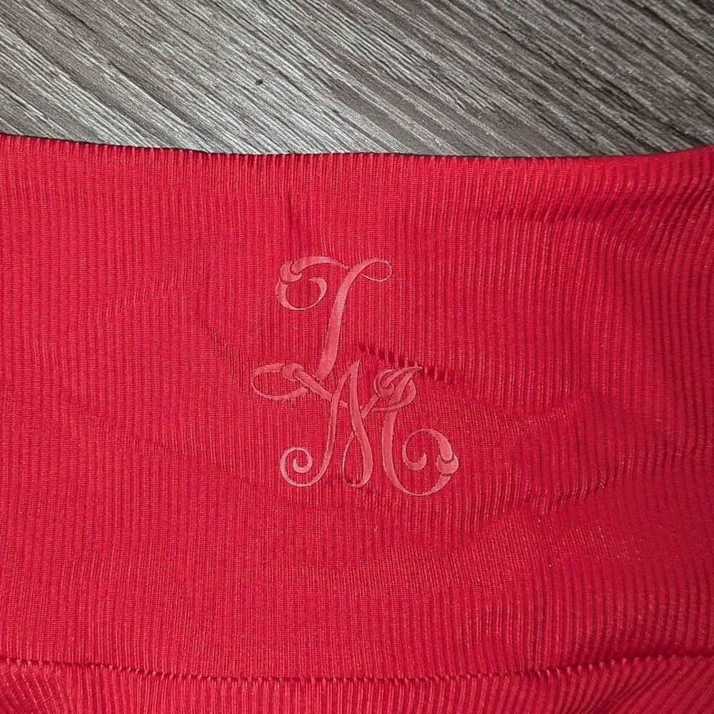 Asymmetrical Red Skirt with Shorts - Picture 8 of 8